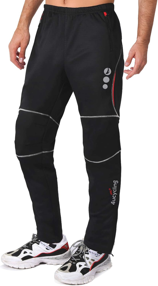 Mens Fleeced Windproof Winter Cycling Pants for Biking,Skiing,Running Outdoor Sp