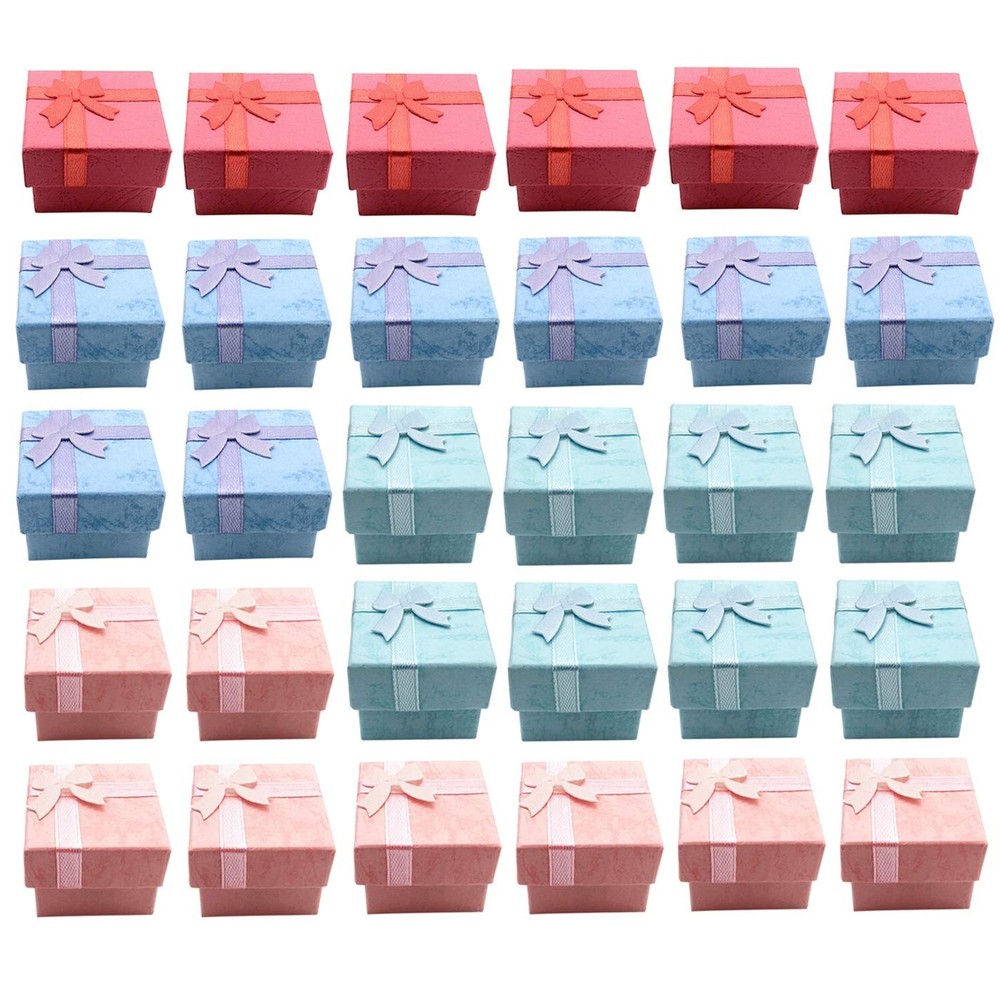 Markeny 32 Pcs Gift Box Set Ring for Ring and Earring Jewelry Anniversaries, ...