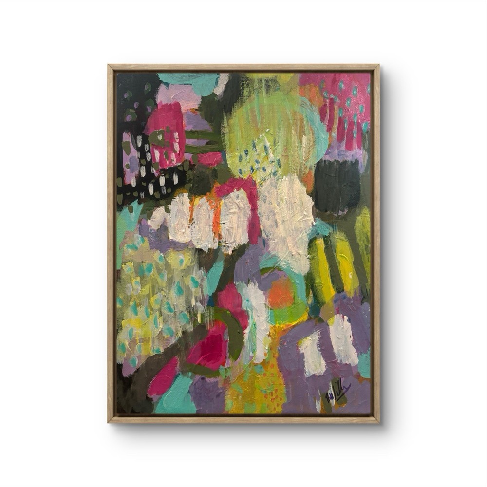 Rainy Day Dream 11x14 ABSTRACT Floral IMPRESSIONISM ORIGINAL Canvas Signed
