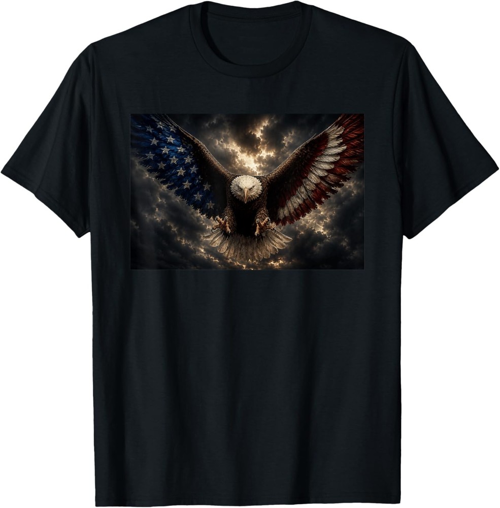 American Flag Bald Eagle 4th of July USA Patriotic Men Women T-Shirt