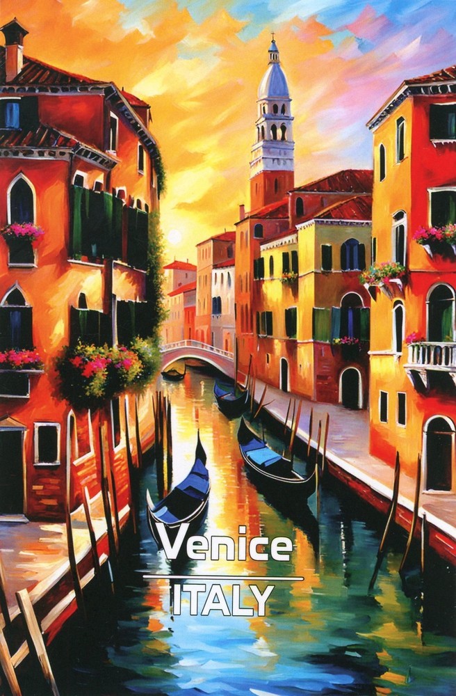 Venice, Italy (Address Side Blank) --New POSTCARD