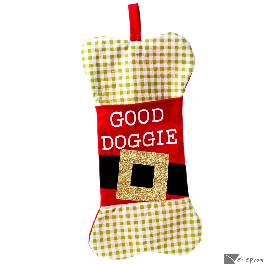 Dog Christmas Holiday Good Doggie Bone Shaped 17.5