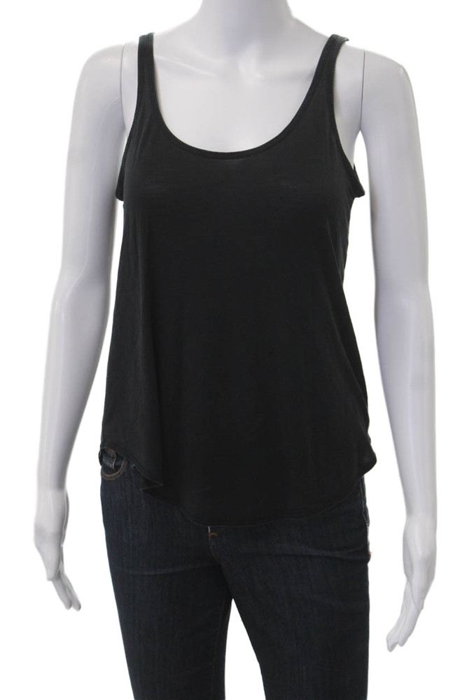 Zara Women Basic Tank Black Sleeveless Round Neck Cotton Blend Solid Size SFree Shipping in US $100+ Orders | $6.95 Orders Below