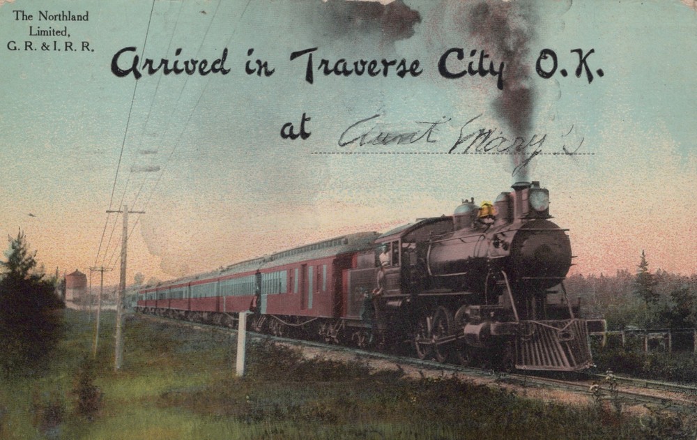 Traverse City OK Oklahoma ~ G.R. & I.R.R. The Northland Limited Train 1931