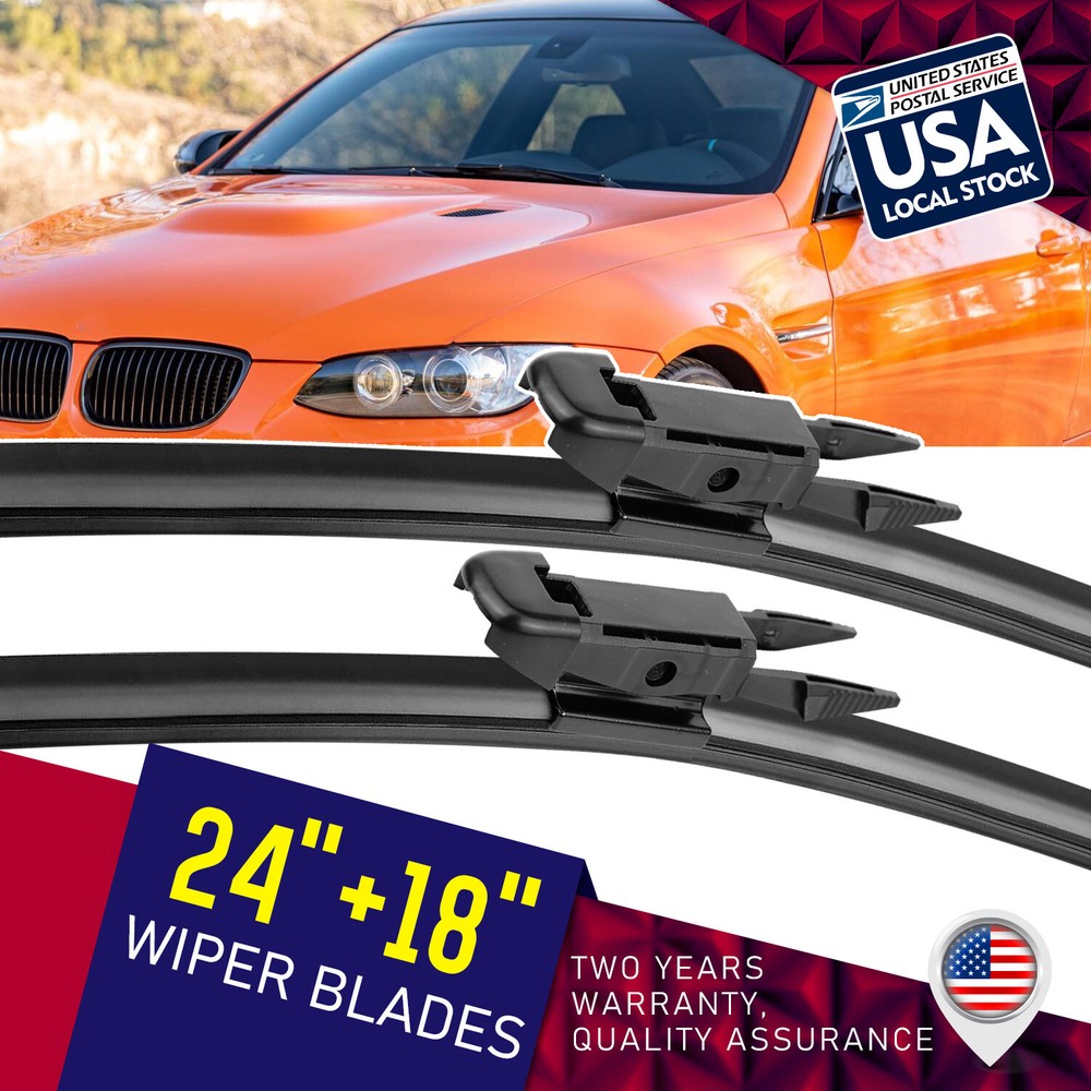 24-18 Inch Waterproof Durable All-Season Windshield Wiper Blades OEM Replacement Set