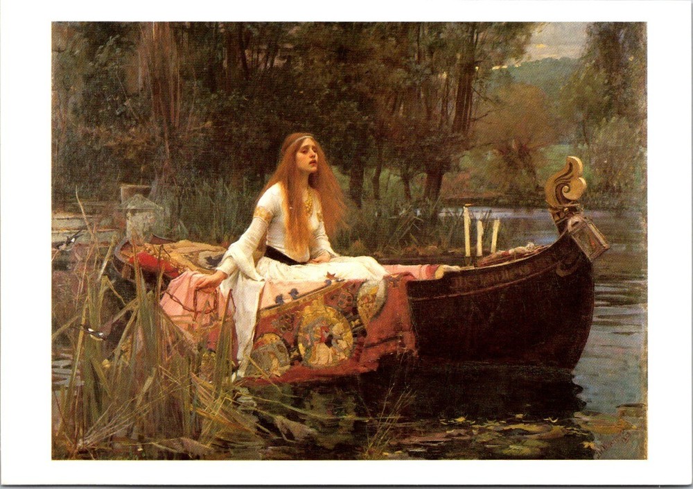 Lady of Shalott Waterhouse Postcard Pre-Raphaelite Art by Tate Gallery