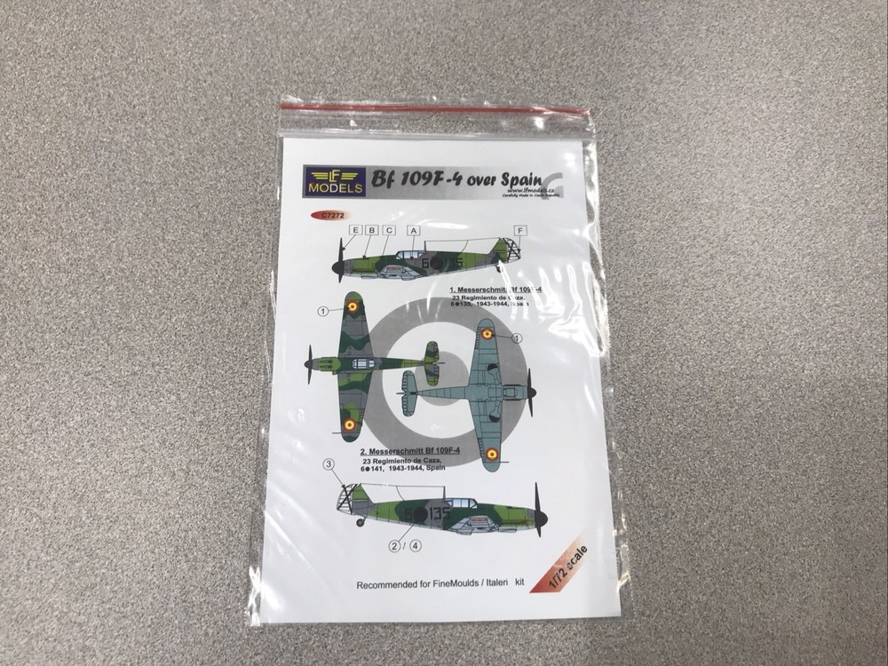 1/72 LF Models #C7272 Bf 109F-4 Over Spain KH