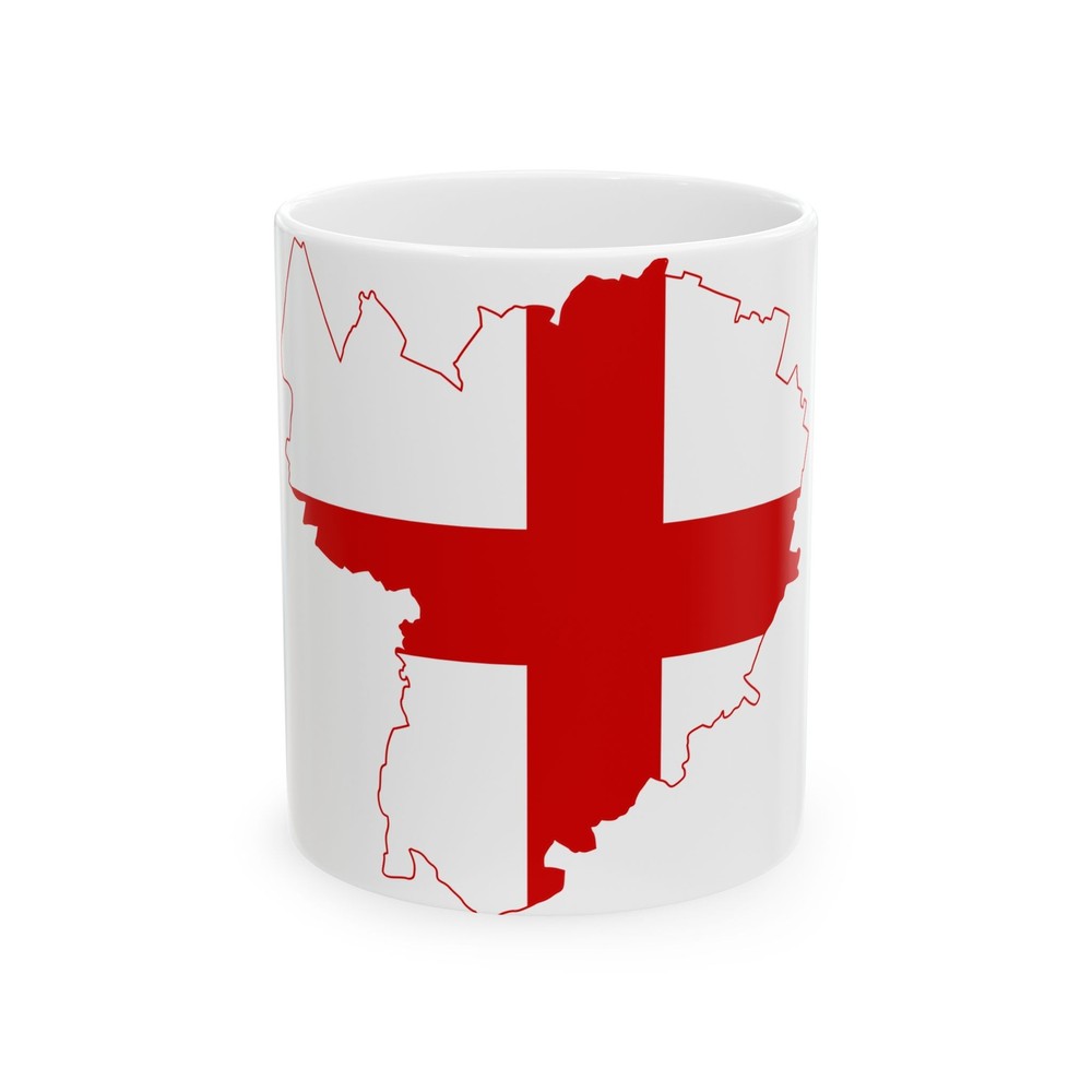 Flag map of Bologna (Italy) White Coffee Mug