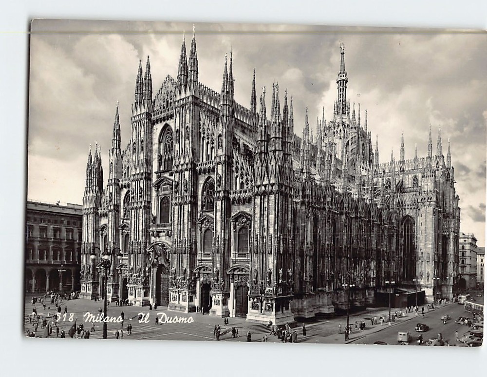 Postcard Il Duomo Milan Italy