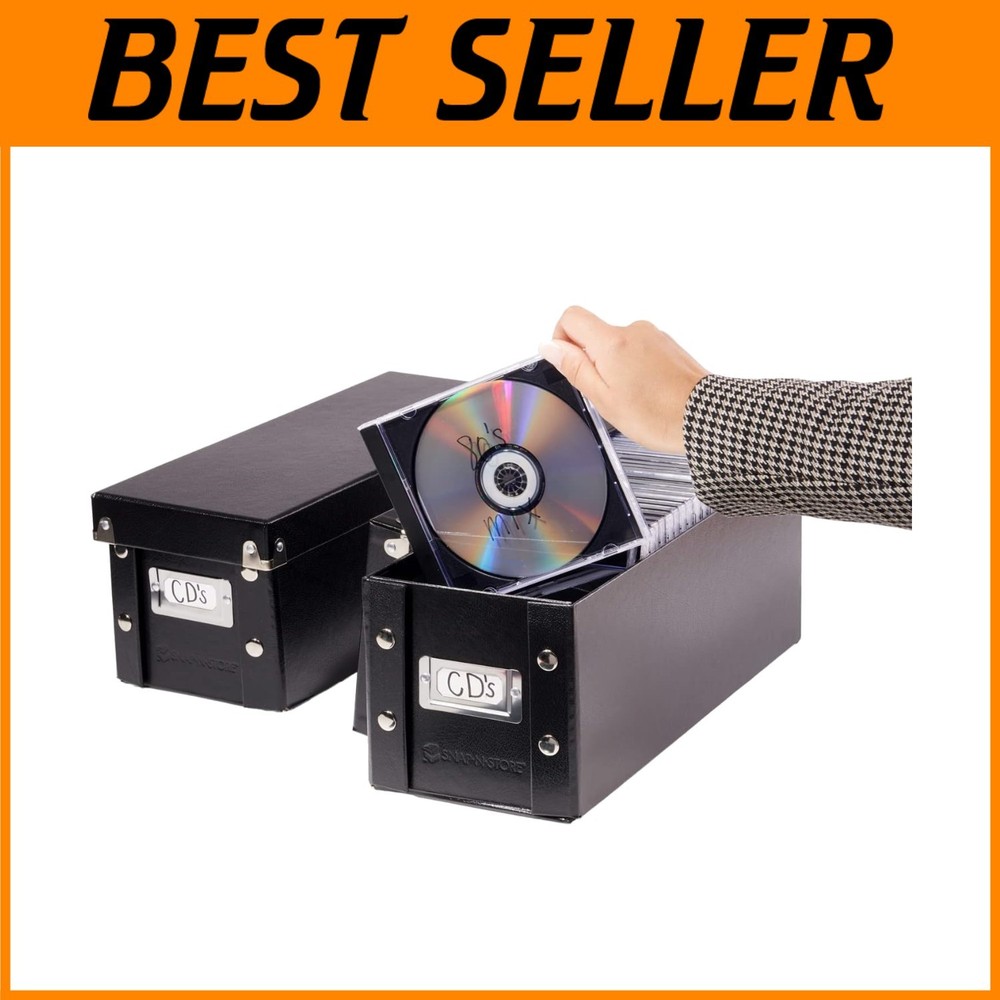 Durable PVC Black CD Storage Case Set 2 Pack for Organized Media