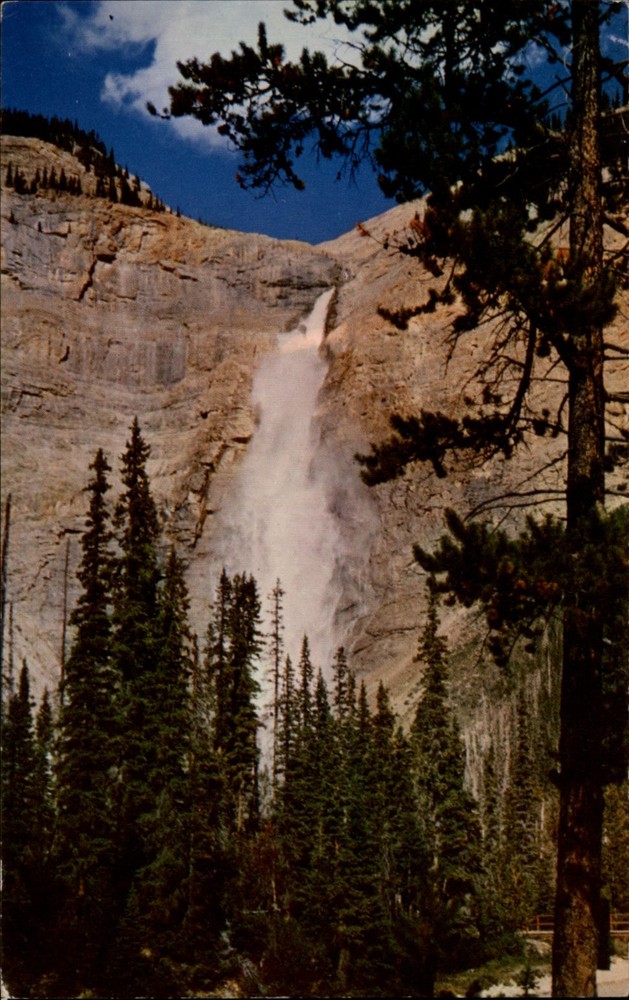 Takakkaw Falls Yoho Valley British Columbia Canada vintage postcard m826