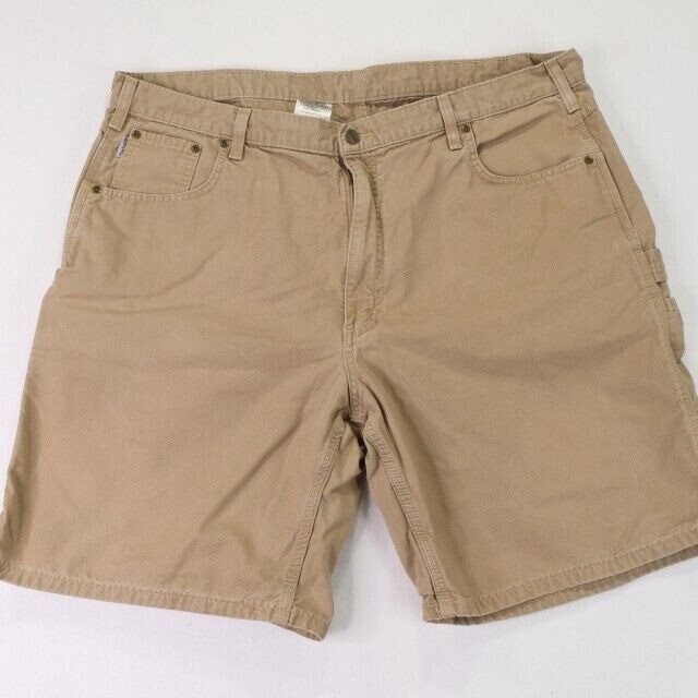 Carhartt Shorts Men 42 x 9 Brown Workwear Outdoor Utility Cargo Belt Loop