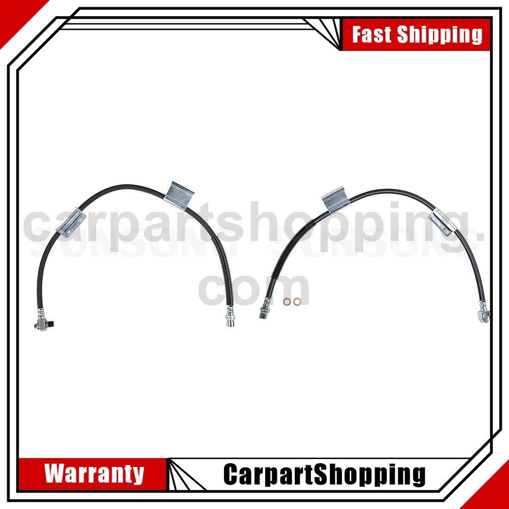 2 Brake Line Brake Hose Brake Hydraulic Hose Front Brake Line For GMC 2006-2007