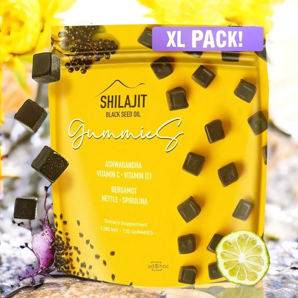 Himalayan Shilajit GOLD Gummies, Organic, Extremely Potent 1280mg, Ashwagandha
