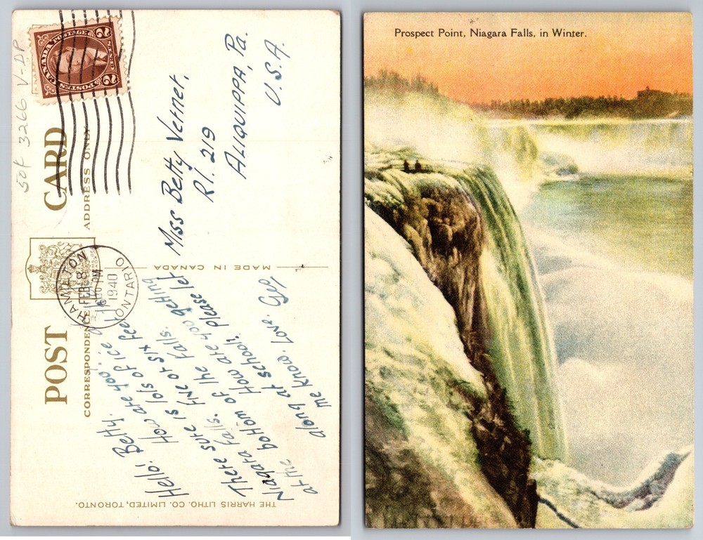 Prospect Point Niagara Falls In Winter Postcard