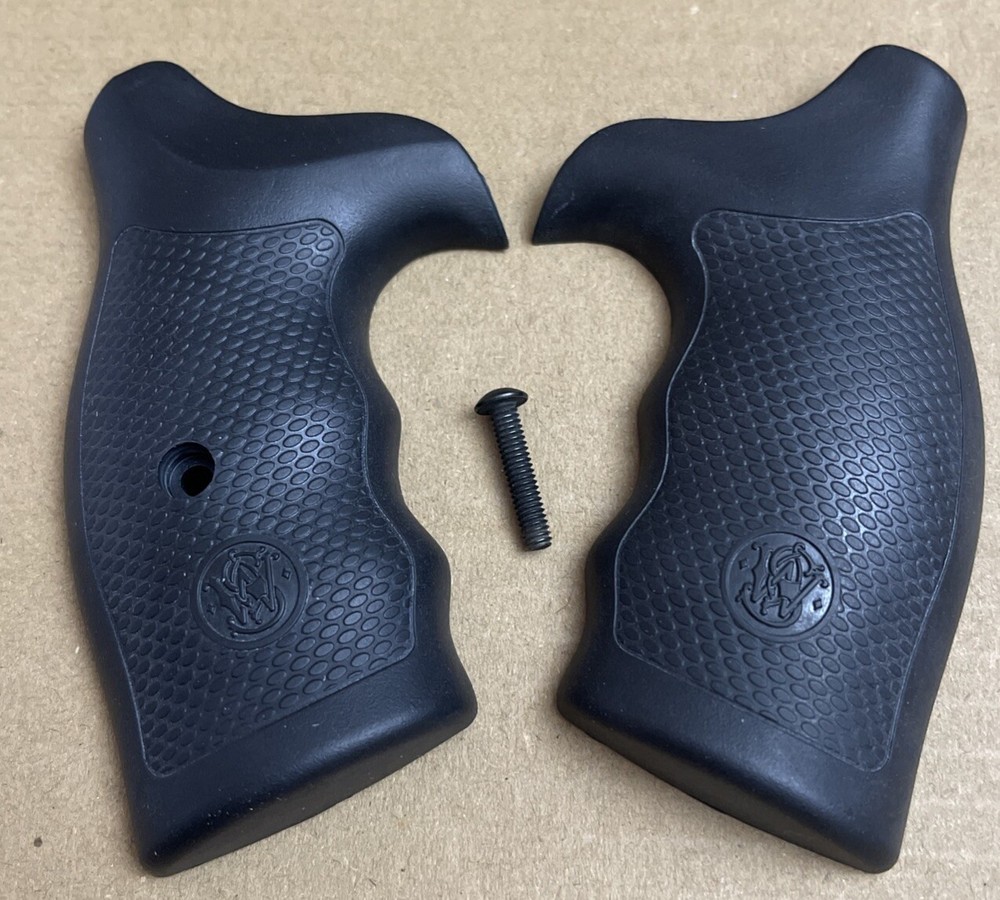 Factory Smith & Wesson K L Round Frame Grips - S&W Rubber OEM KJ