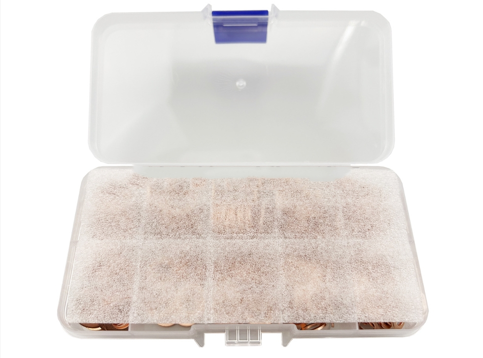 400pcs boxed copper gasket oil blocking Oring flat gasket annealed copper gasket