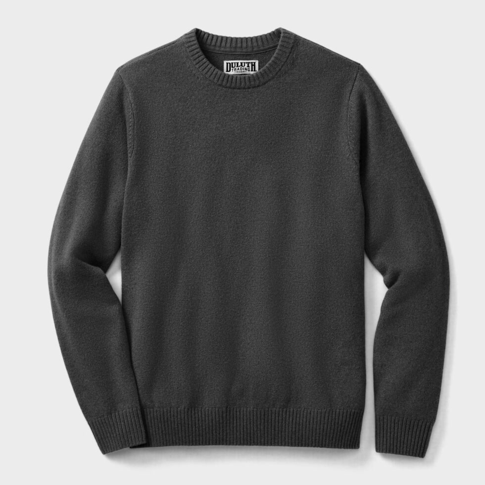 Duluth Trading Men’s Lambswool Crew Sweater Warm Soft Durable Knit