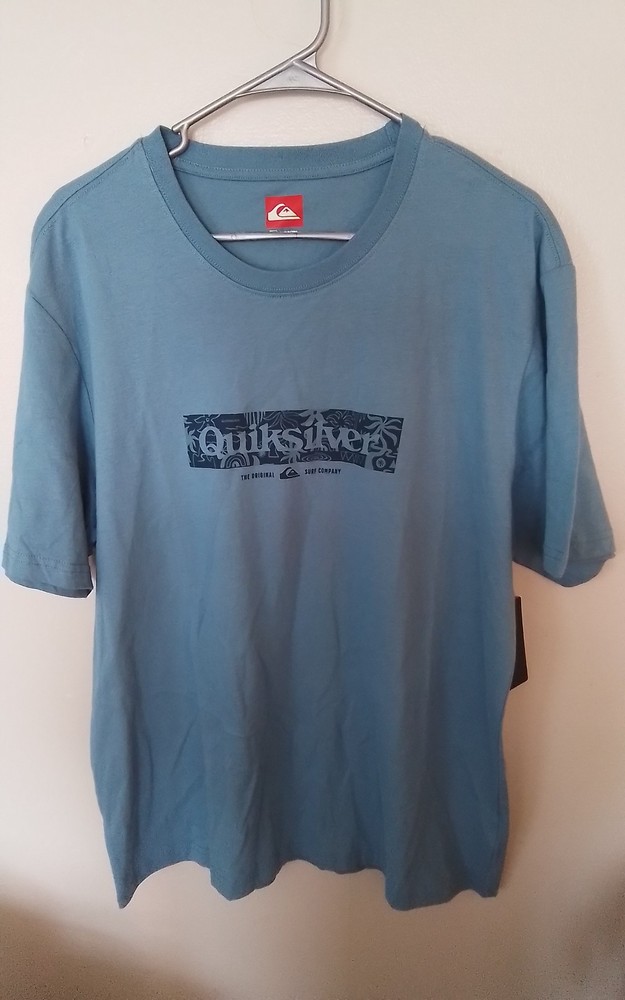 Quicksilver Men's Short Sleeve T-Shirt Blue Size XL