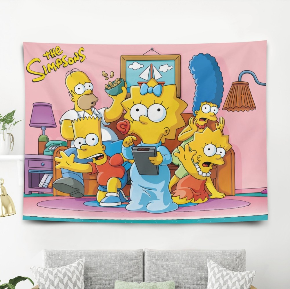 The Simpsons Tapestry Wall Decor for Bedroom Wall Hanging Birthday Gift