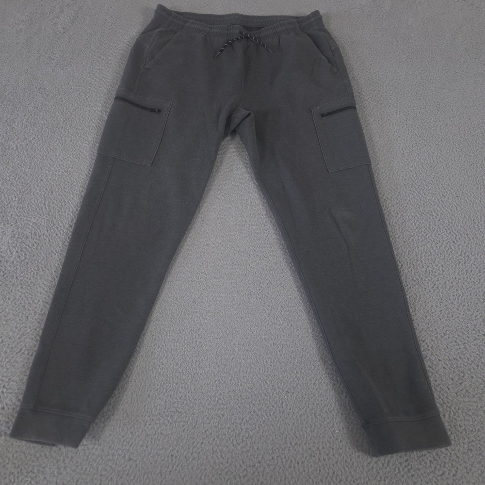 Old Navy Pants Mens XL Gray Dynamic Fleece Cargo Jogger Sweatpants Tapered Leg