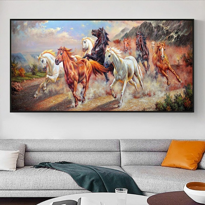 Animals Running Horses Canvas Painting Canvas Poster Print Canvas Wall Art Mural