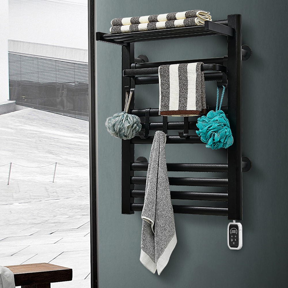 Stainless Steel Heated Towel Rack with Remote Control 10 Bar