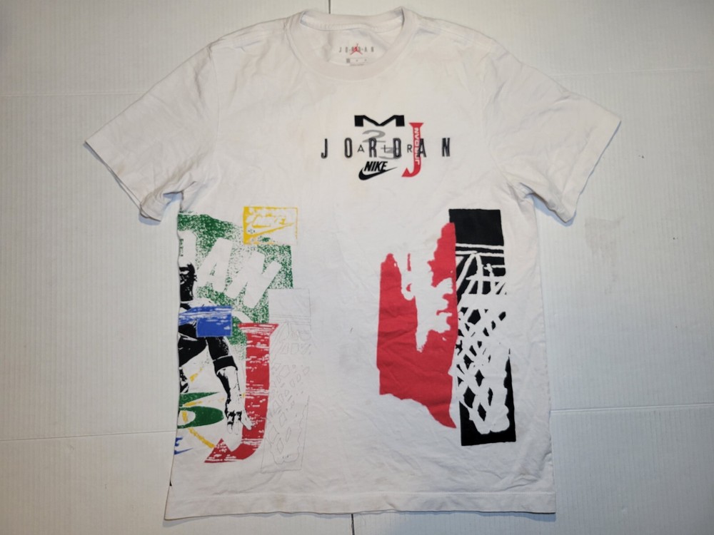 Nike Air Michael Jordan Sport DNA Retro Style Embroidered Logo Shirt Mens Medium