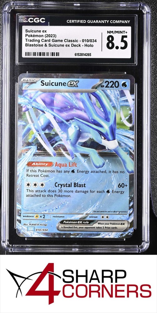 2023 Pokemon Tcg Classic Blastoise & Suicune Ex Deck #010 Suicune Ex Holo Cgc 104SC is the hobby's first consignment choice on eBay!
