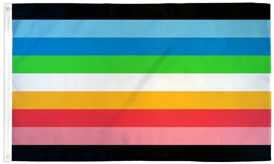 Queer Pride Rainbow Flag 3x5ft LGBTQ+ Polyester for Pride Month