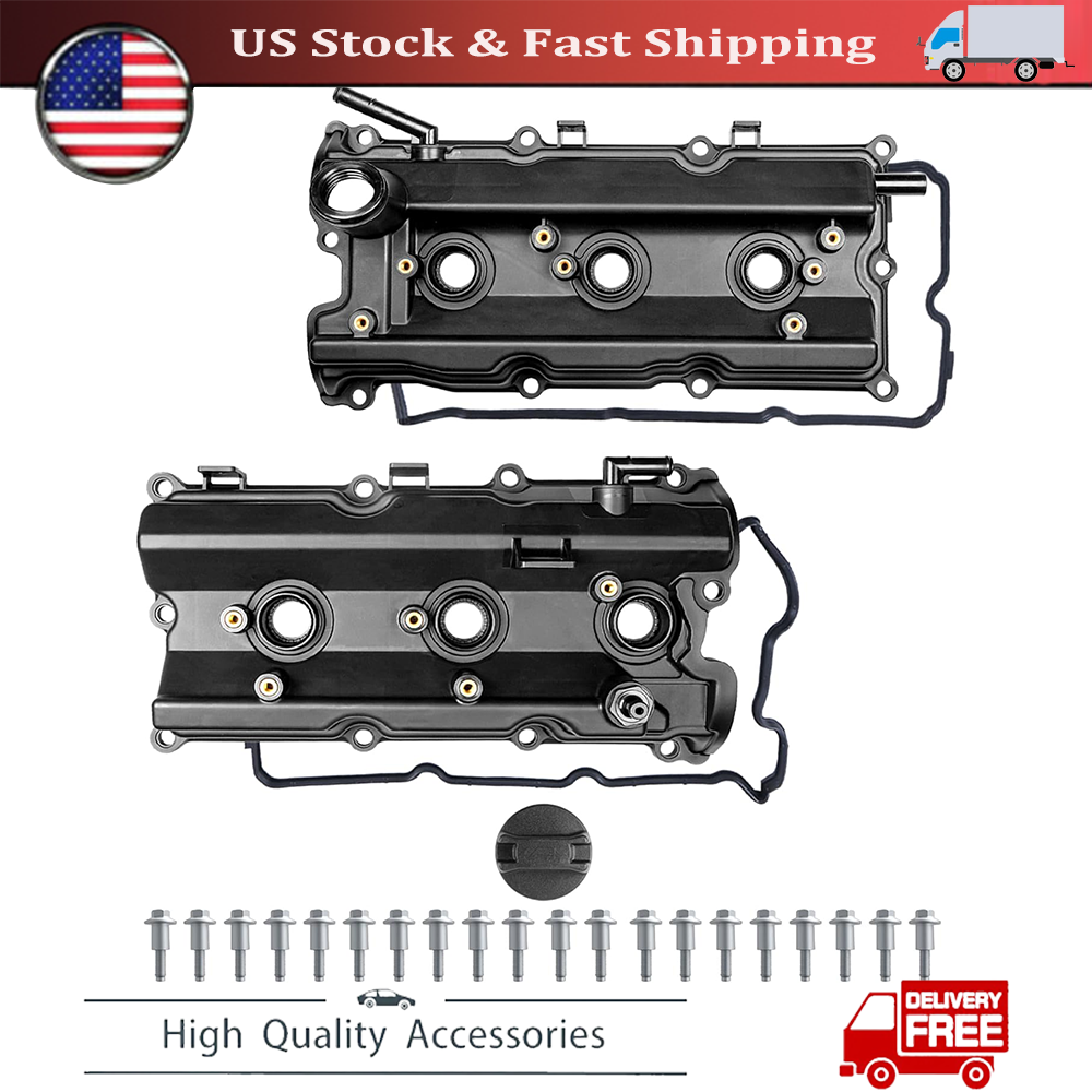 Valve Covers w/ Gasket & Bolt & Cap For Infiniti FX35 G35 M35 Nissan 350Z VQ35DE