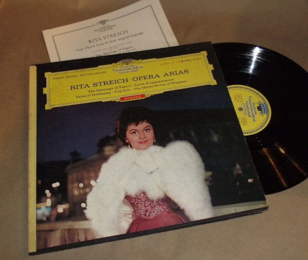 Rita Streich Opera Arias Dgg Slpem-136368 Red Stereo Tulip Alle Nm-