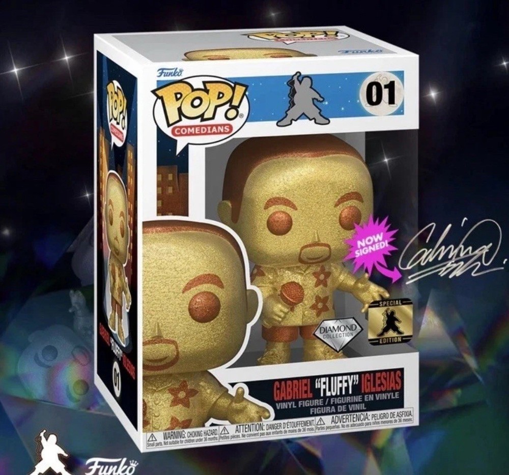 Gabriel Iglesias Fluffy Funko Pop Gold Diamond Limited /1,000 Pcs SIGNED PRESALE