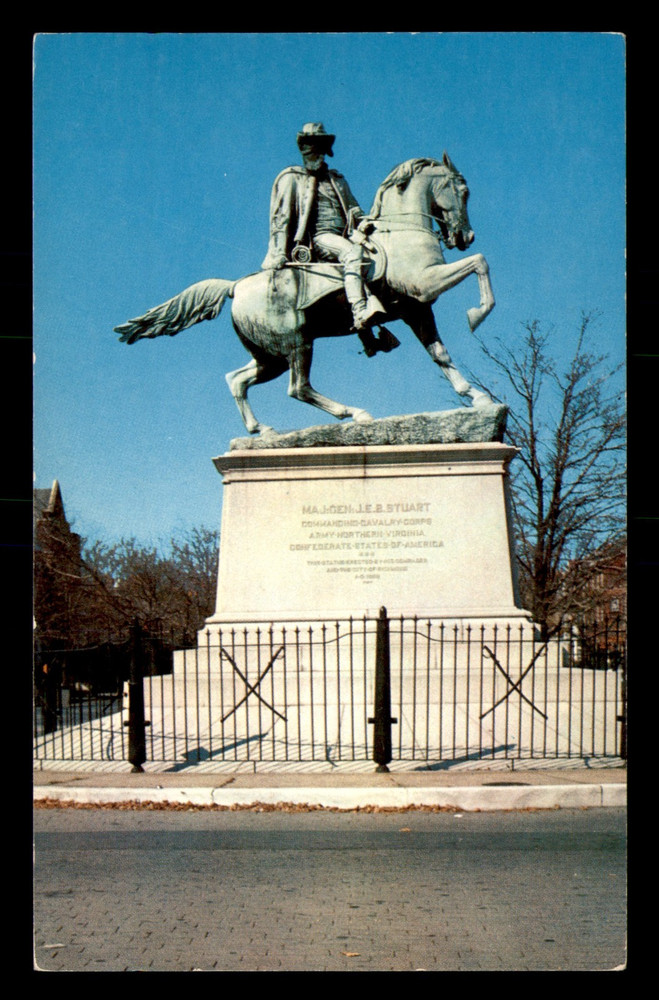 General JEB Stuart Monument Richmond Virginia VA Fred Moynihan Unp Postcard