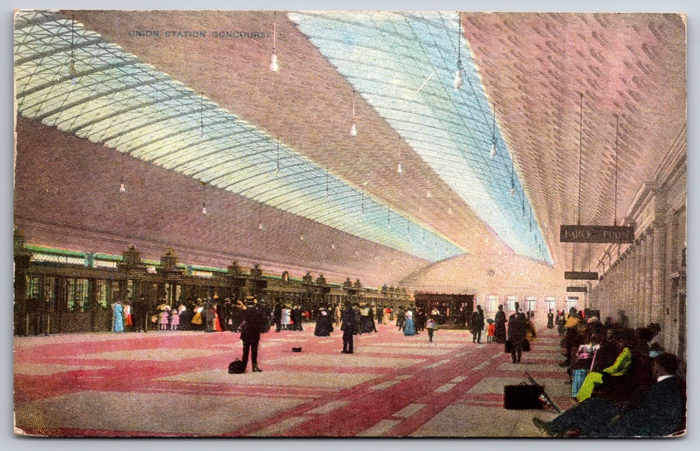Transportation~Interior Union Station Concourse Washington DC~Vintage Postcard