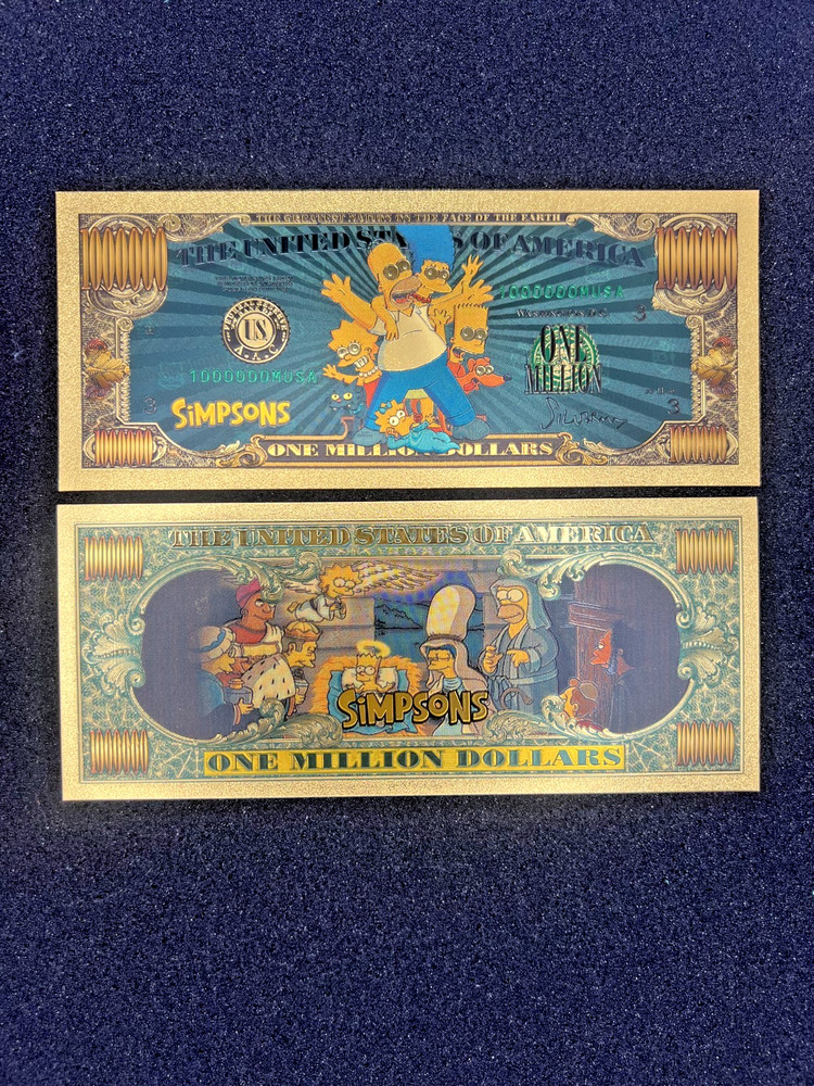Homer Simpson - 24k Gold Foil Banknote - The Simpsons Show