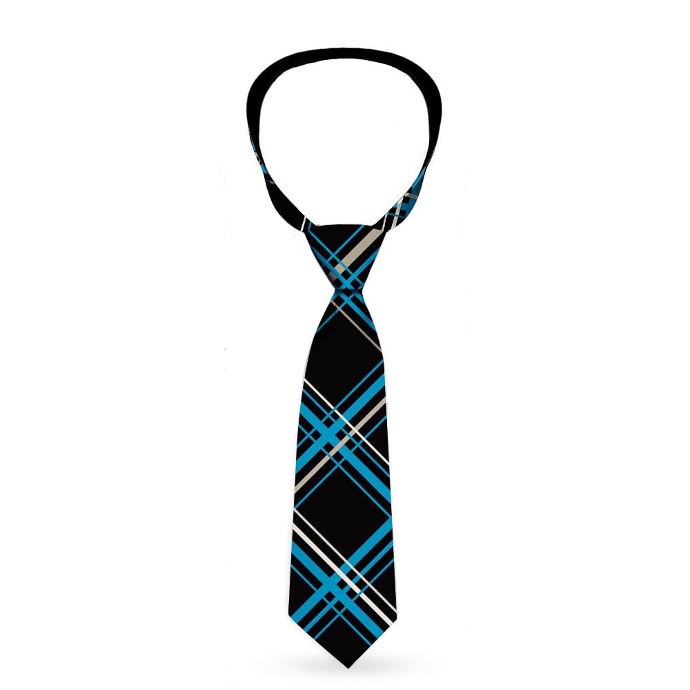 Necktie Standard - Plaid Black/Turquoise/Gray ACC NEWAnother great item from Rarewaves USA | Free delivery!