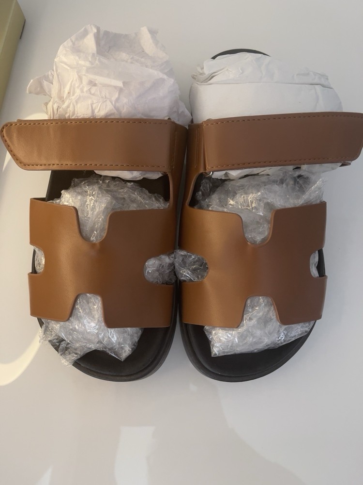New Woman Brown/Tan Wide Fit Sandal Size 3