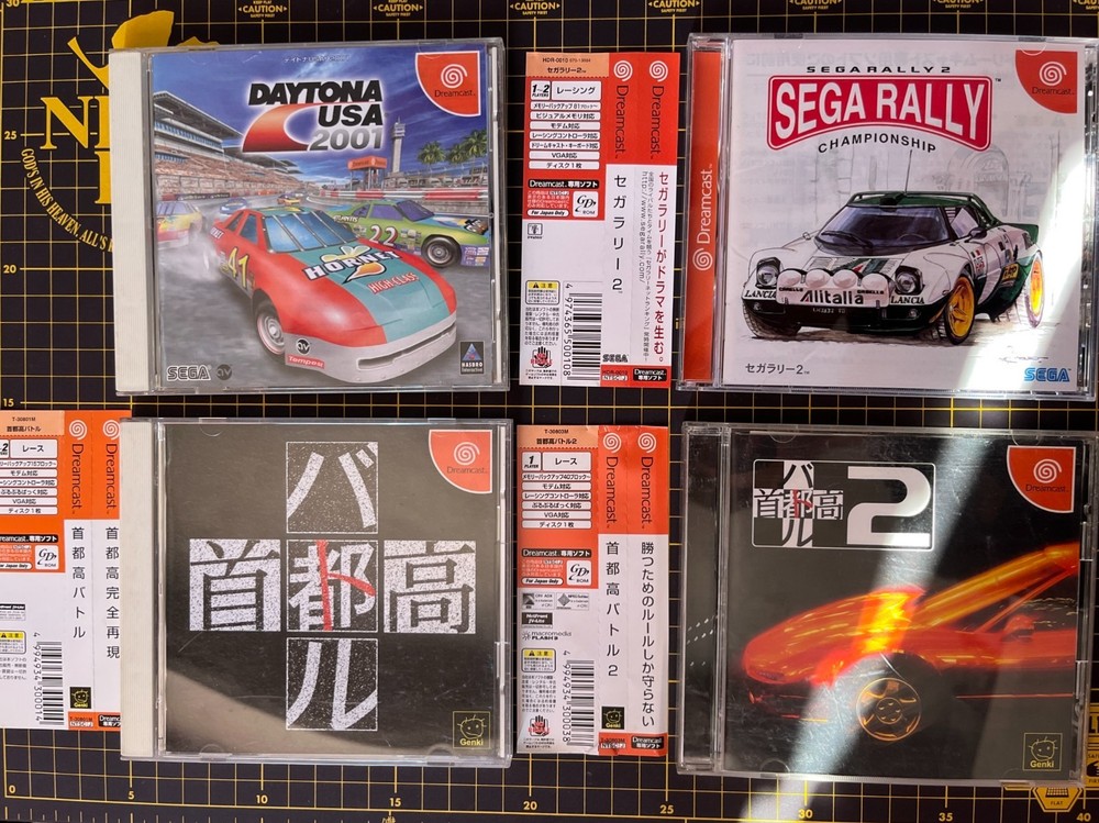 Lot 4 Shutokou Battle 1 2 Daytona USA SEGA Rally Dreamcast CIB Japan Import
