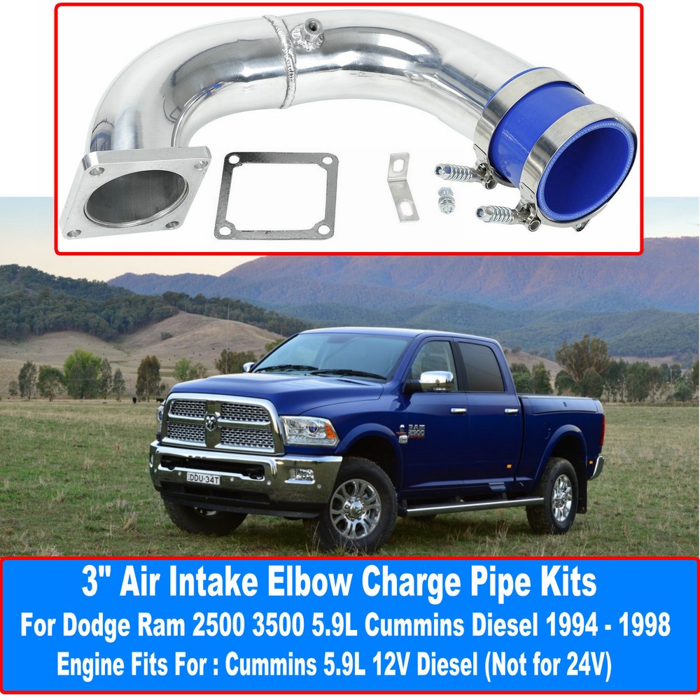 1994-1998 Dodge Ram Cummins 5.9L 12V Diesel Cold Air Intake Elbow Pipe Kit