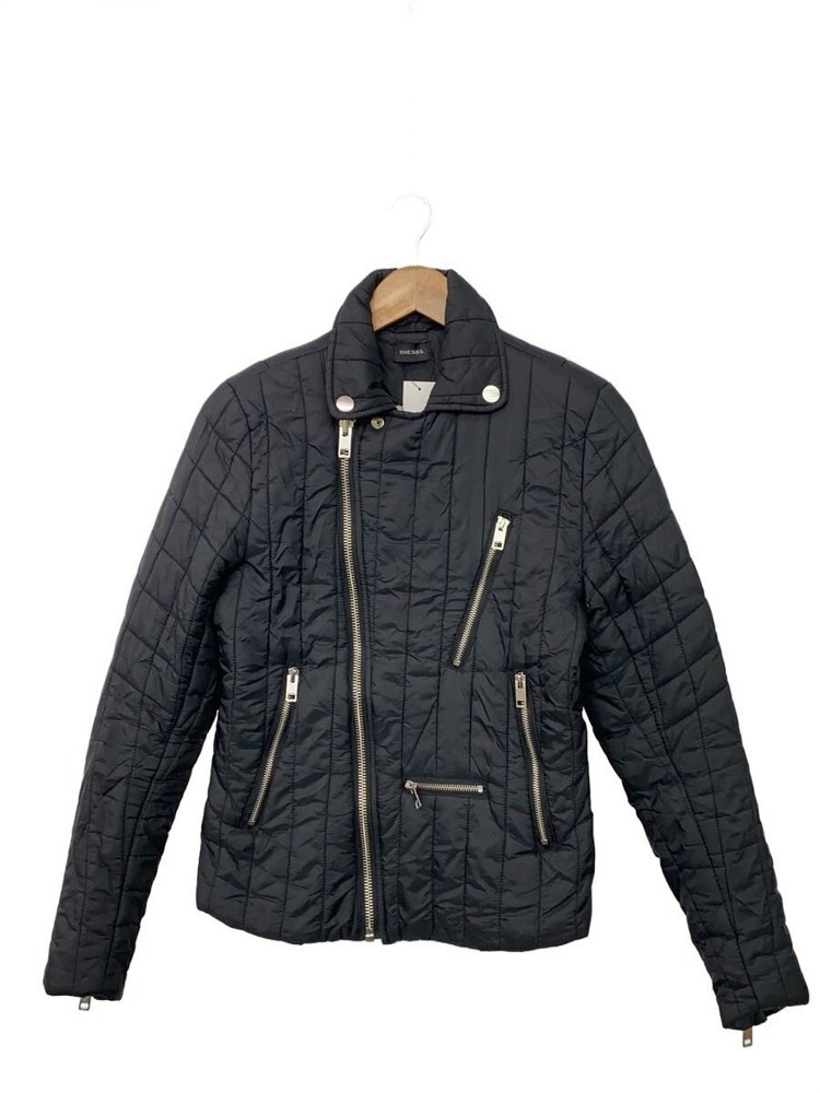 Diesel Filling/Double Riders Jacket/S/Nylon/Blk/Plain 3476