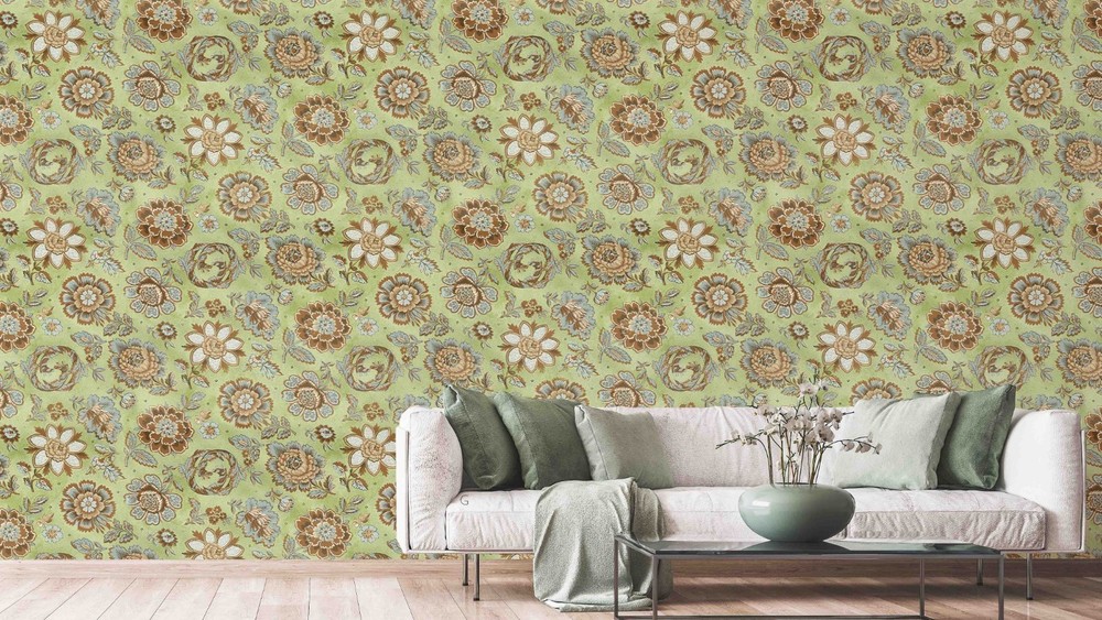 3D Lion Flowers Gucci Pattern Wall Murals Wallpaper Murals Wall Sticker 2
