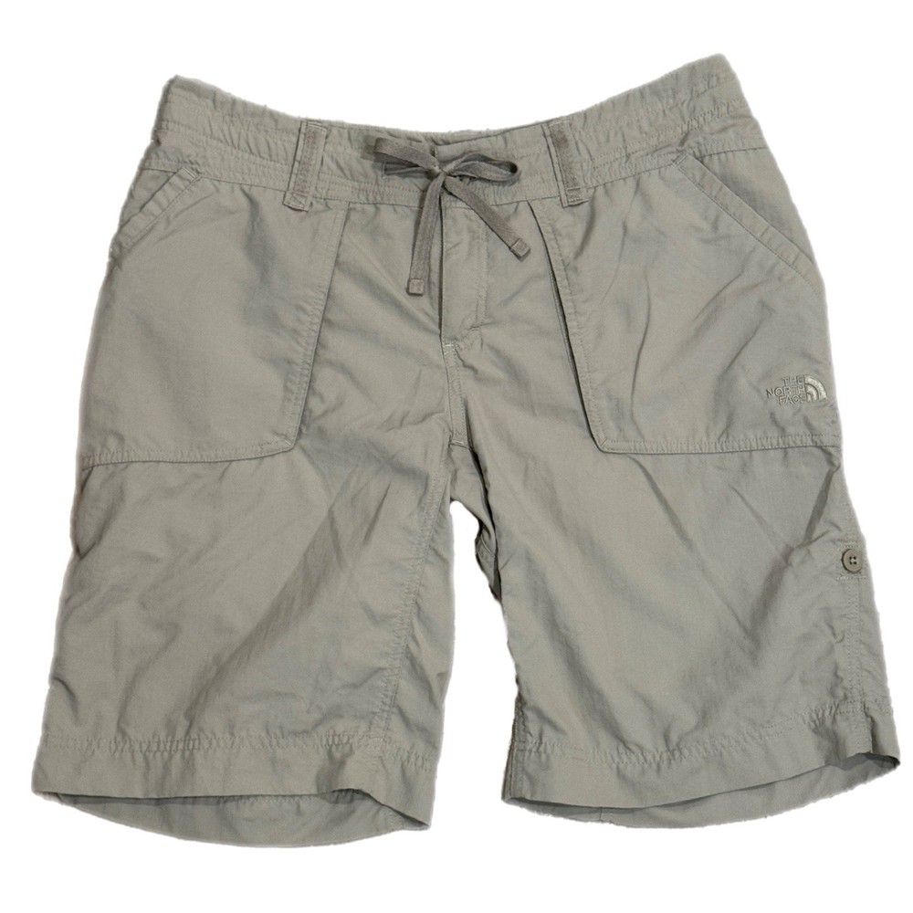 The North Face Horizon 2.0 Shorts Roll Up Stow Pocket Khaki Women's Size 12 Long