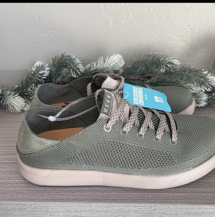 Reef Swellsole Neptune Sneakers Mens Deep Green Size 12 Slip On Shoes NEW