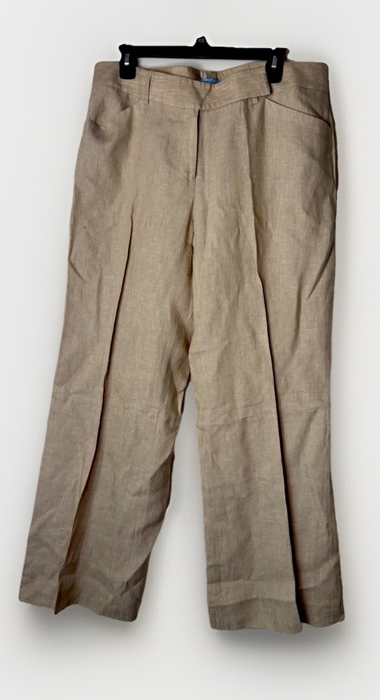 Antonio Melani Wide Leg Linen Pants Size 14