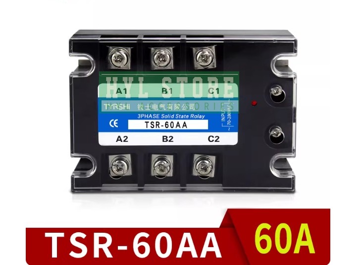 1Pcs New For Three-phase Solid State Relay TSR-60AA 60A AC Control AC