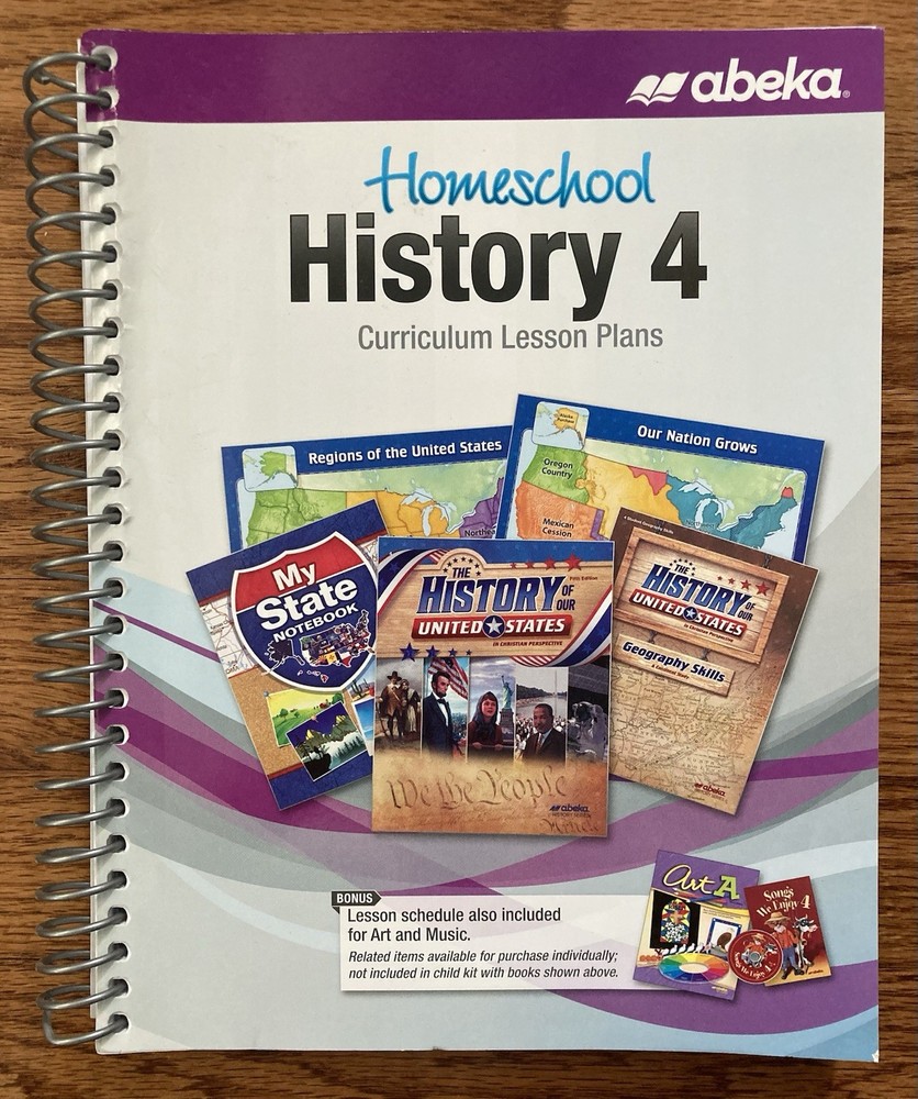 Abeka Homeschool History 4 Curriculum Lesson Plans