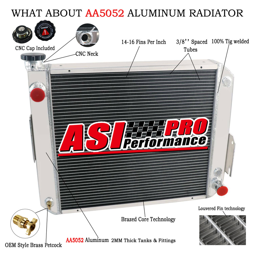 4 Row Radiator for Hyster Yale Forklift H45-65XM Model 2037521 1337002 580000164