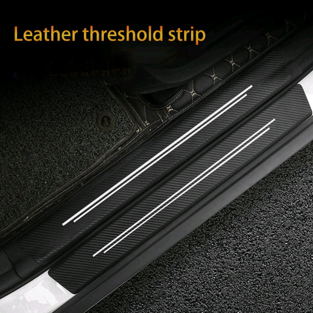 4x Car Door Plate Sill Scuff Guard Stickers Anti Scratch Protector Accessories