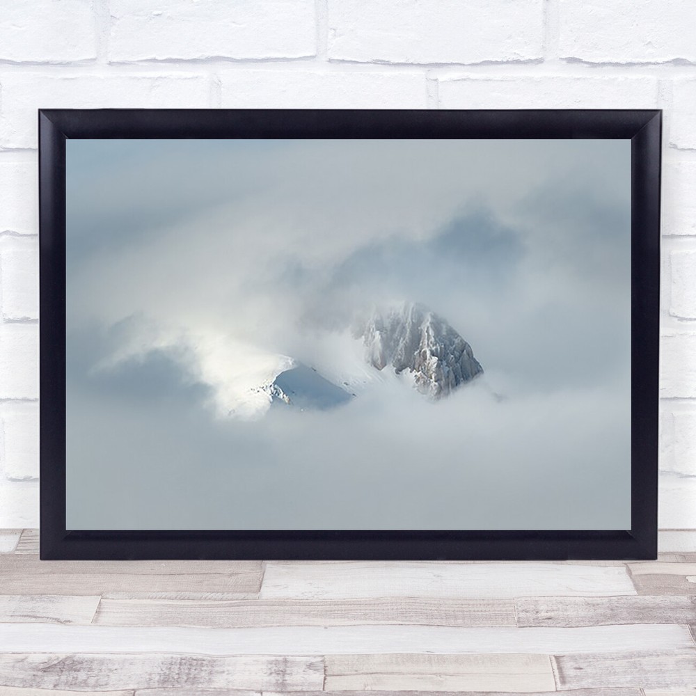 Fog Mist Haze Cloud Clouds Sea Of Top Wall Art Print
